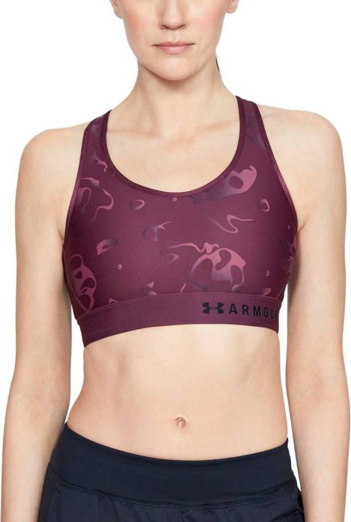 Сутиен Under Armour Armour Mid Keyhole Print Sports Bra Бургунди | 1307197-569