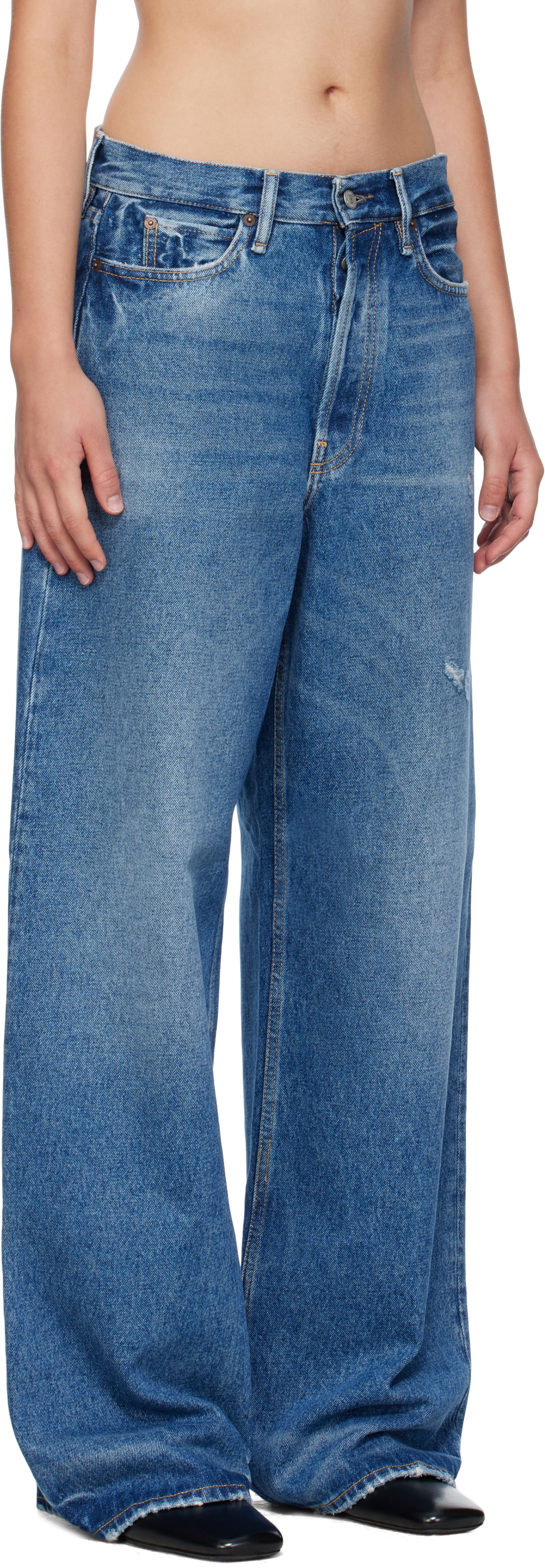 Дънки Acne Studios Acne Studios Loose-Fit 1981 Jeans Синьо | C00087-, 1