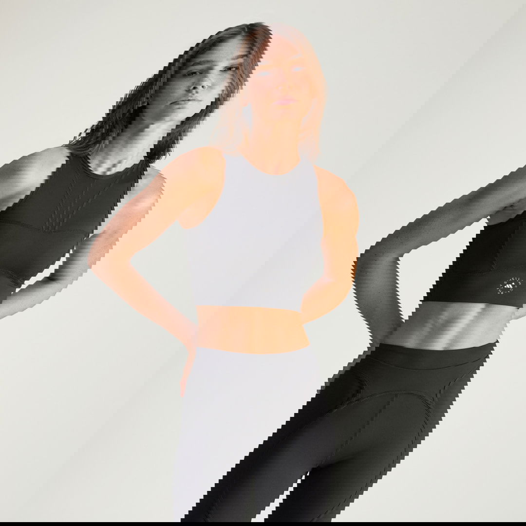 Съкратен топ adidas Performance Training Cropped Top adidas by Stella McCartney Черно | JW4545, 0