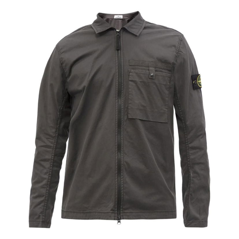 Риза Stone Island Supima Cotton Shirt Jacket Зелено | 761512619-V0065