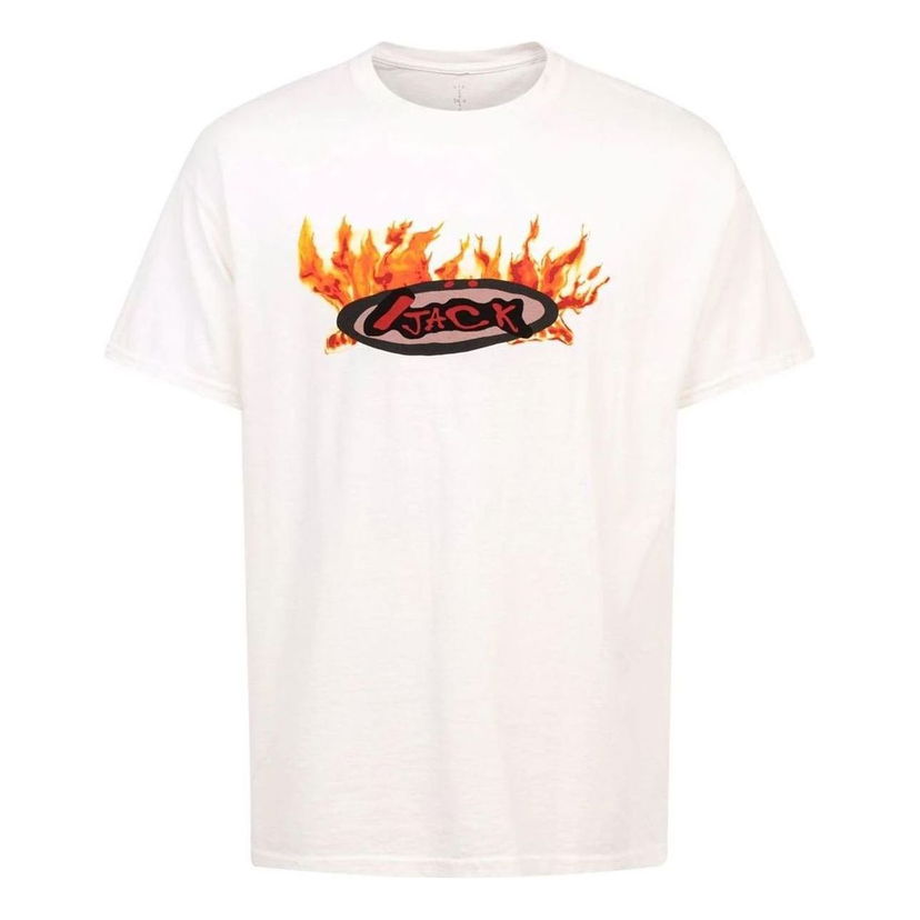 Тениска Cactus Jack by Travis Scott Travis Scott Cactus Jack Flame T-Shirt Бяло | CJFM-SS15