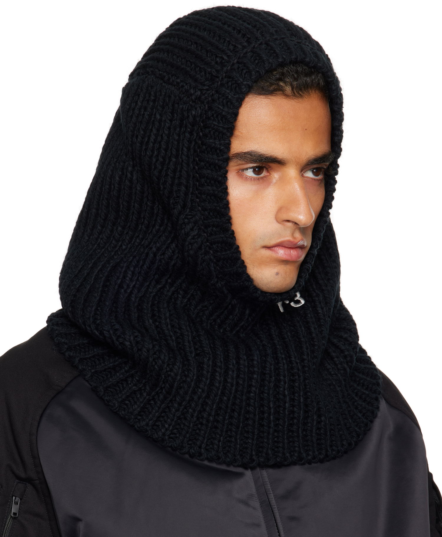 Шапка Y-3 Y-3 Knitted Hood Balaclava Черно | JX8310, 1
