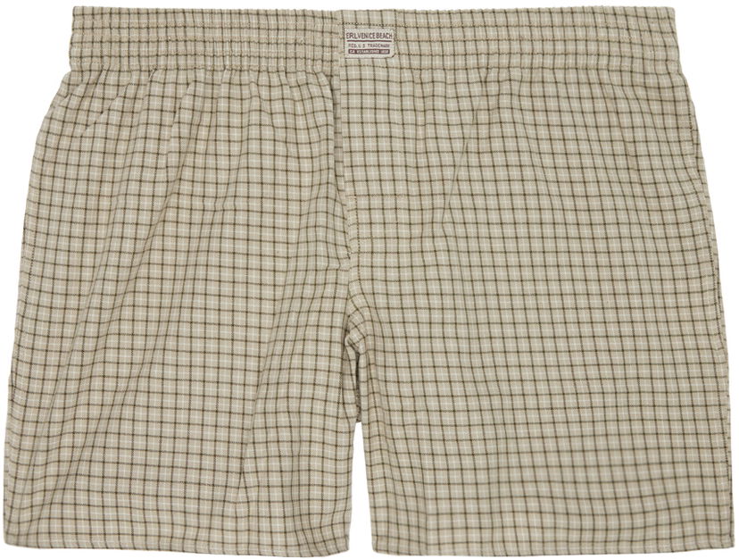 Боксерки ERL Plaid Boxers Бежово | ERL09UW10