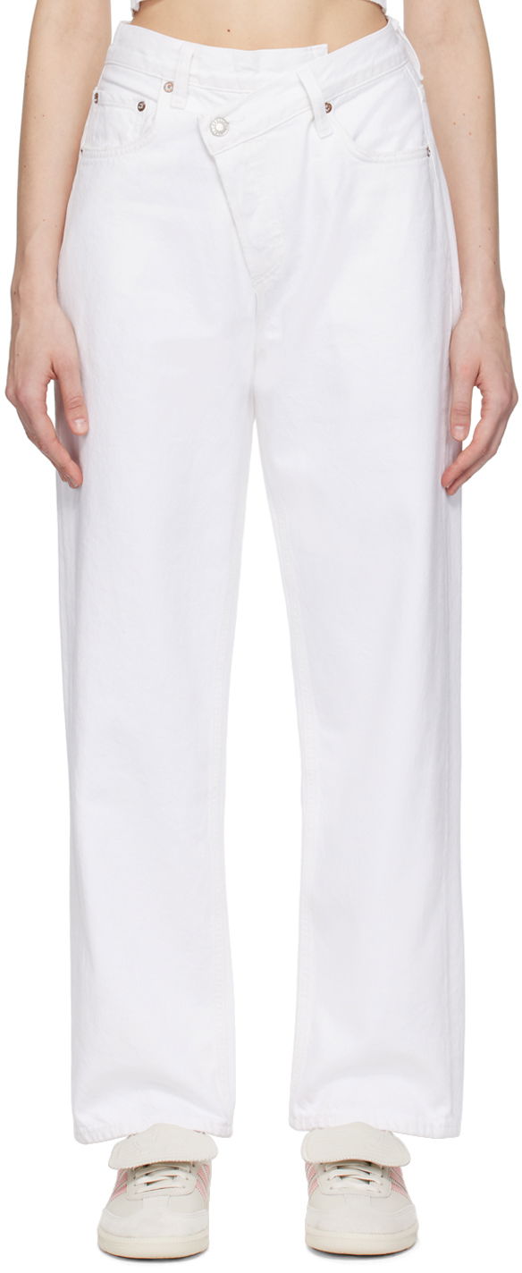 Дънки AGOLDE Criss Cross Upsized Jeans Бяло | A097B-1183, 0