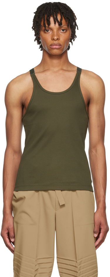 Потник Dion Lee Men's Exclusive Ribbed Tank Top Зелено | MOSS RIB, 0