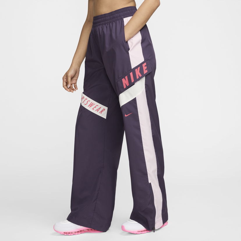 Карго панталони Nike Sportswear High-Waisted Pants Лилаво | HF5957-573