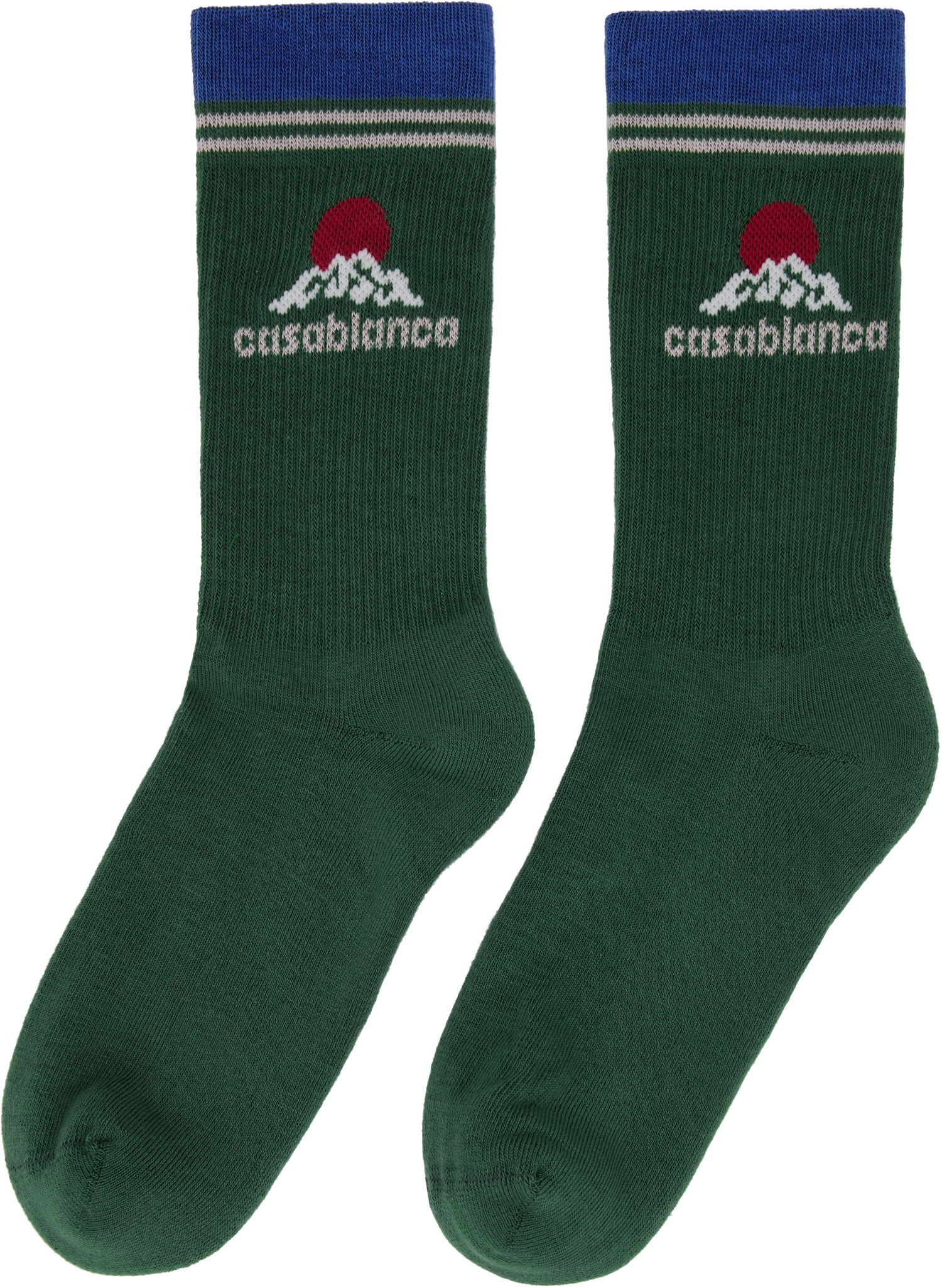 Чорапи Casablanca Casablanca Montagne Socks Зелено | APF25-ACC-010-06, 1