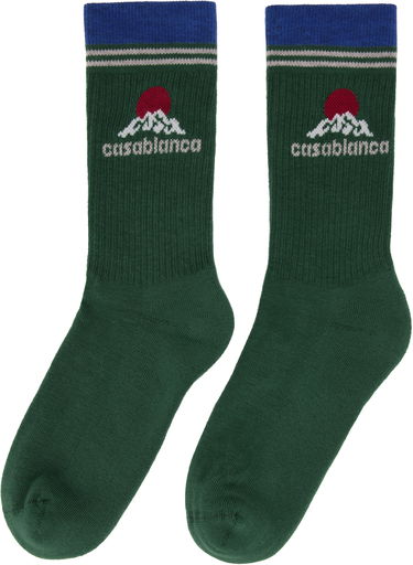 Чорапи Casablanca Casablanca Montagne Socks Зелено | APF25-ACC-010-06, 1