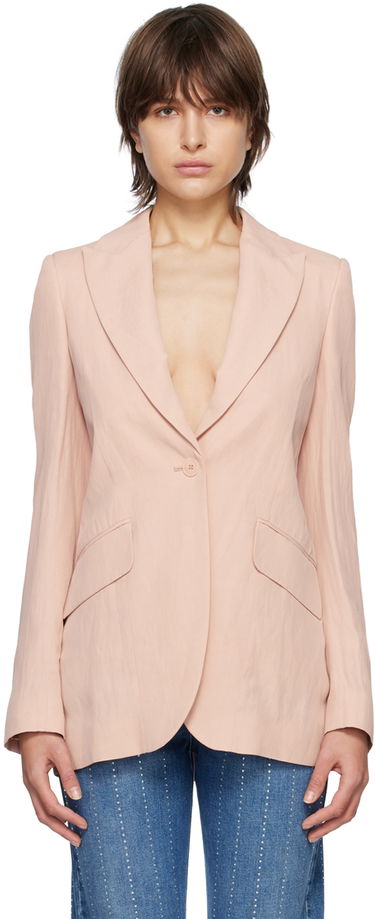 Яке Stella McCartney Stella McCartney Women's Peaked Lapel Blazer Розово | 6500383STA49, 0