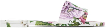 Pокля Dolce & Gabbana Dolce&Gabbana Floral Print Rubber Slides Бяло | CW2215 A6L05, 0