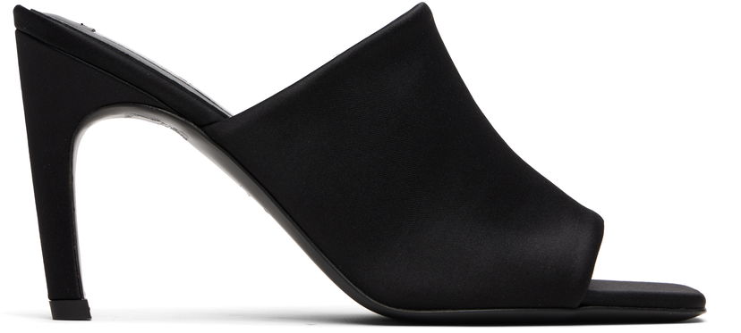 Pокля TOTEME TOTEME Bandeau Heeled Mules Черно | 253-WAS0245-FB0401
