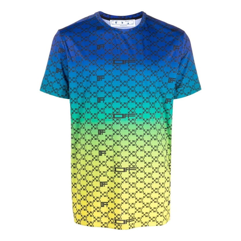 Тениска Off-White Off-White SS22 Alphabet Geometry Gradient T-Shirt Многоцветен | OMVA034S22FAB0018410