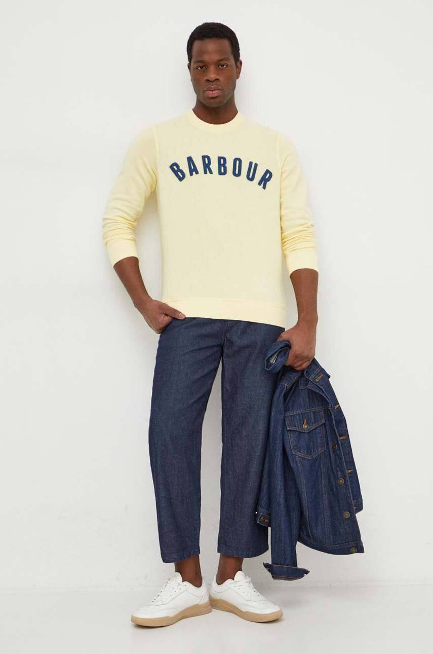 Суитчър Barbour Yellow Crewneck Sweatshirt MOL0101 Жълто | MOL0101, 1