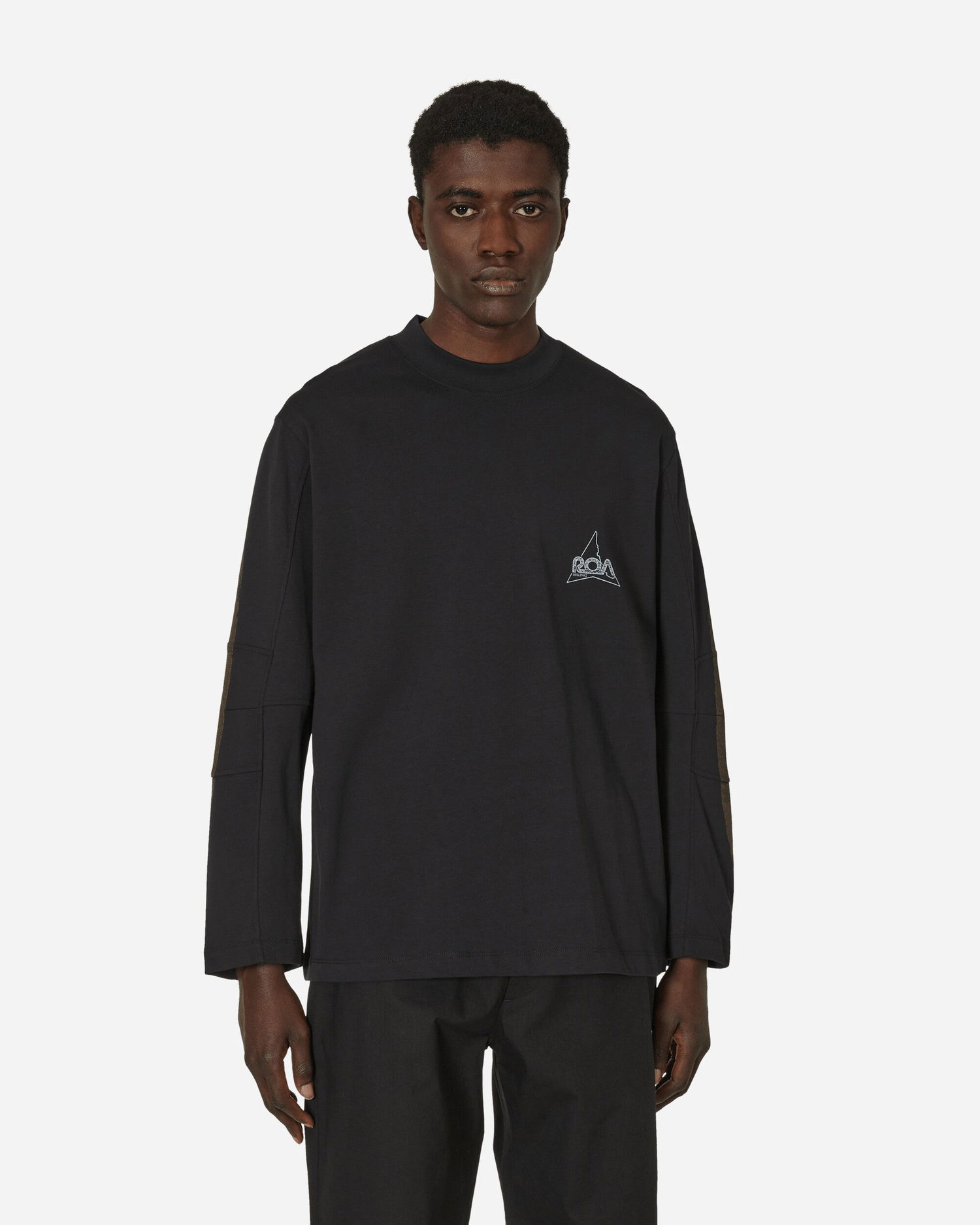 Тениска ROA Graphic Longsleeve T-Shirt Black Черно | RBMW085FA62 BLK0001, 1