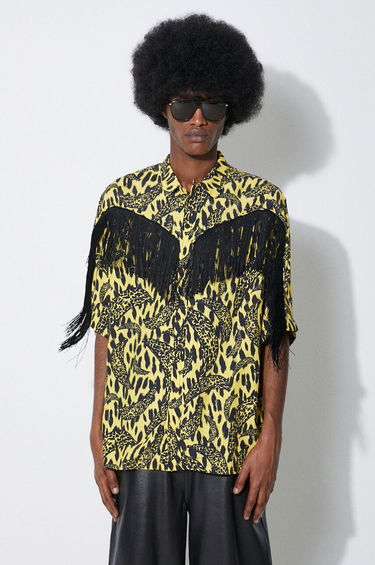 Риза Fiorucci Fiorucci Banimalier Print Fringed Shirt Жълто | M01FPTSH054VI01YW02, 0