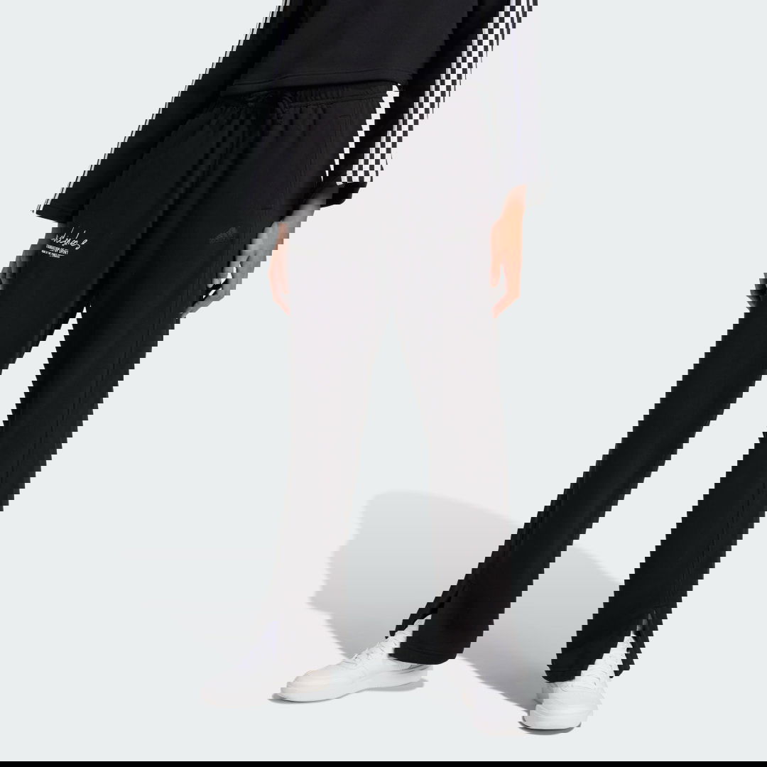 Спортни панталони adidas Performance Embroidery French Terry Straight Leg Joggers Черно | JI6526, 0