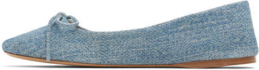 Облекло JW Anderson JW Anderson Calf Suede Print Ballerina Flats Синьо | BL0031-LA0238, 2
