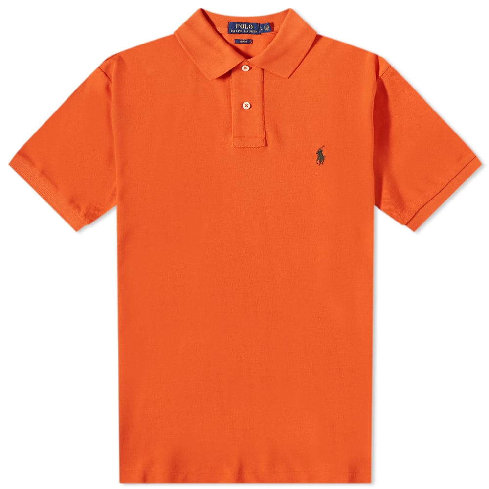 Поло тениска Polo by Ralph Lauren Ralph Lauren Slim Fit Polo Оранжево
 | 710536856296, 0