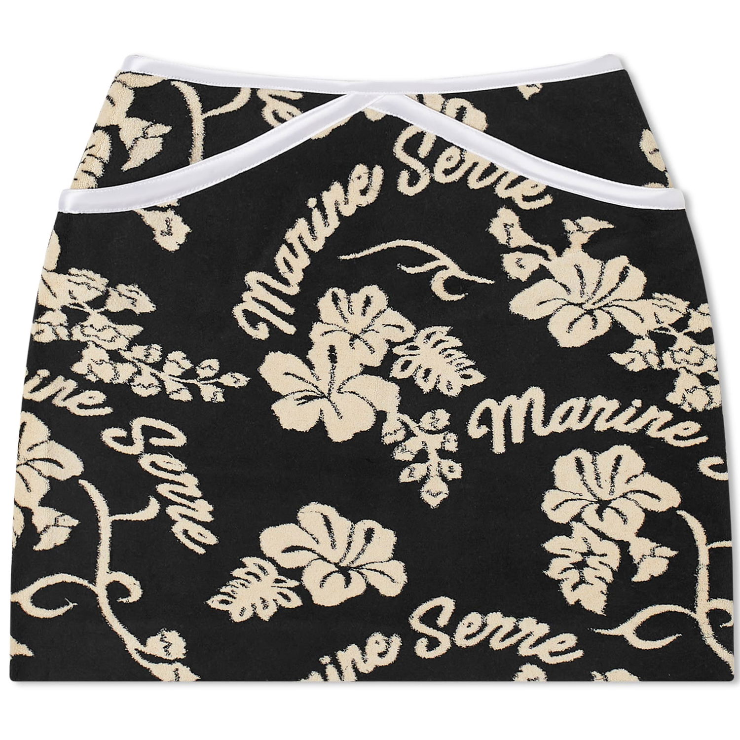 Къси панталони Marine Serre Jacquard Floral Черно | WSK049-BK99, 0