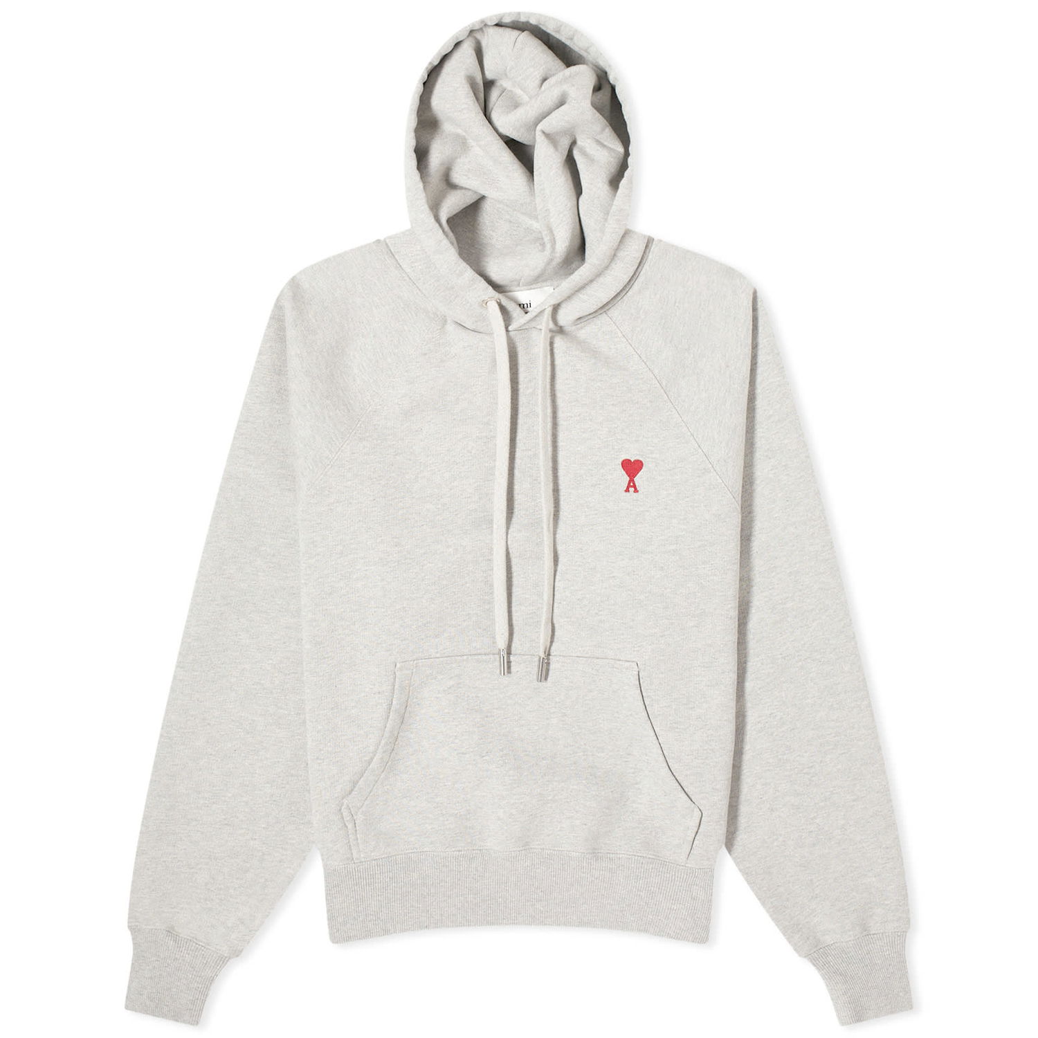 Суитчър AMI Paris Red Small De Coeur Hoodie Сиво | BFUSW205-747-951, 0