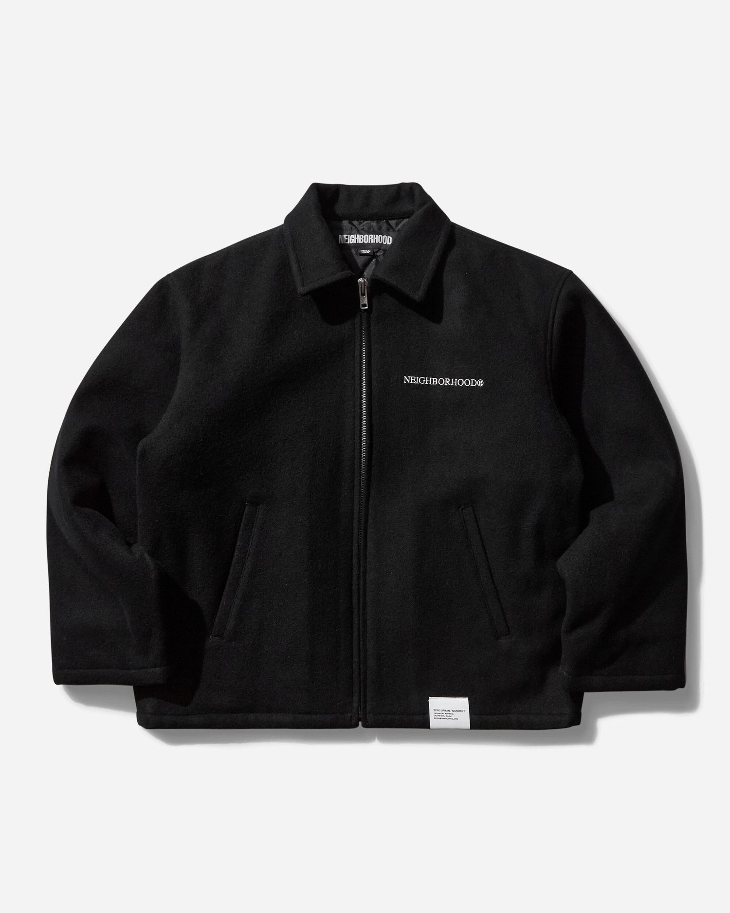 Яке бомбър Neighborhood Melton Zip Work Jacket Черно | 242ZANH-JKM01 BK, 0