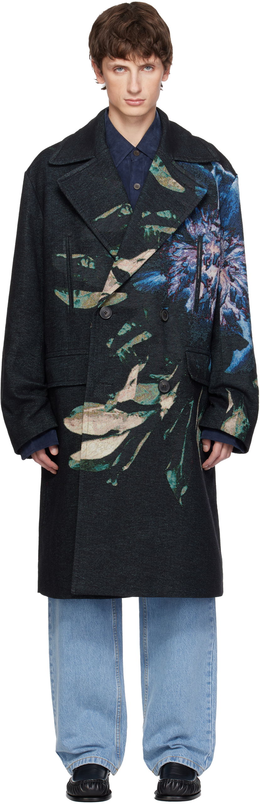 Палта Dries Van Noten Dries Van Noten Floral Jacquard Caban Coat Многоцветен | 252-020234-2137