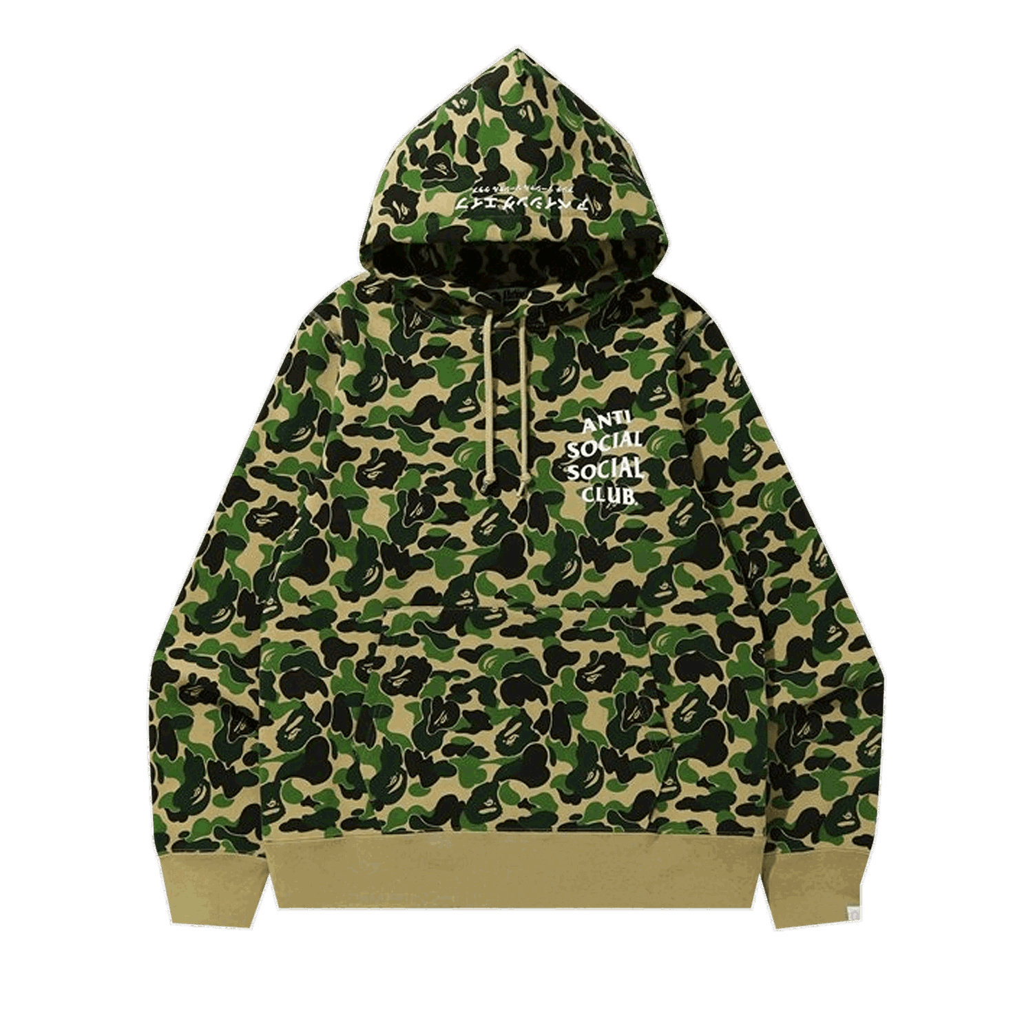 Суитчър BAPE x Anti Social Social Club ABC Camo Pullover Hoodie Зелено | 1G23 114 913 GREEN, 0