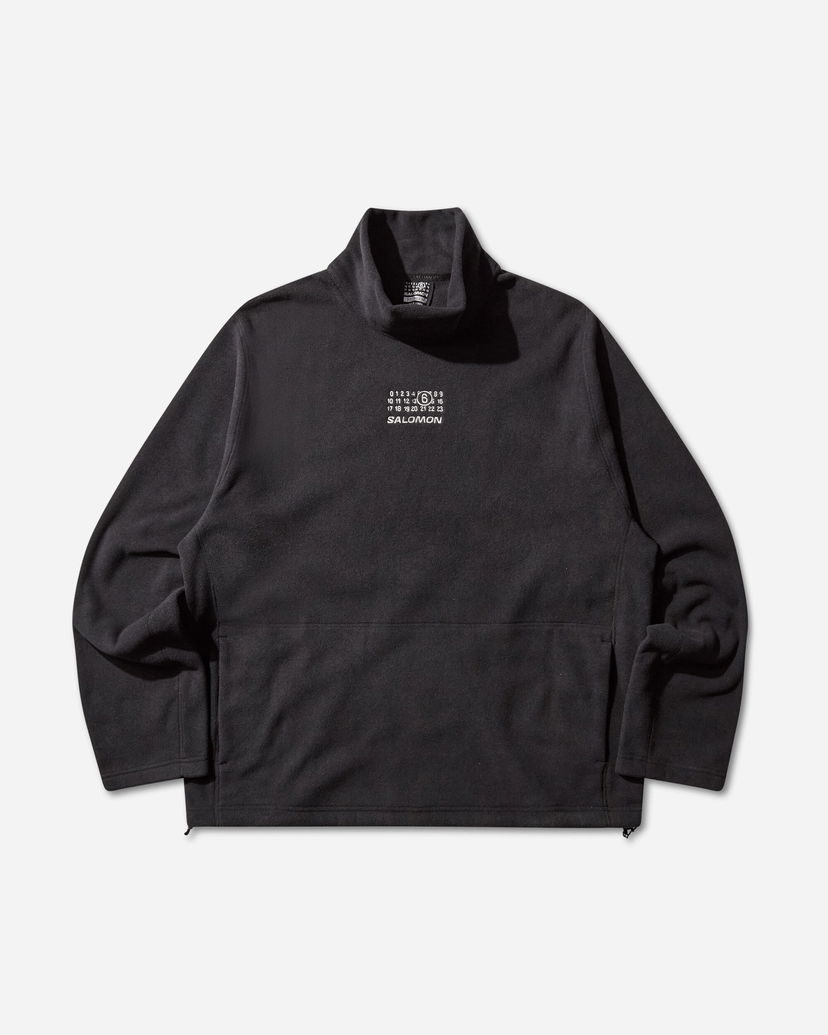 Суитчър Maison Margiela High Neck Longsleeve Fleece Pullover Черно | SH0NH0019 899