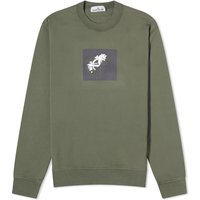 Пуловер Stone Island Institutional One Badge Print Crewneck Зелено | 801566559-V0059, 1