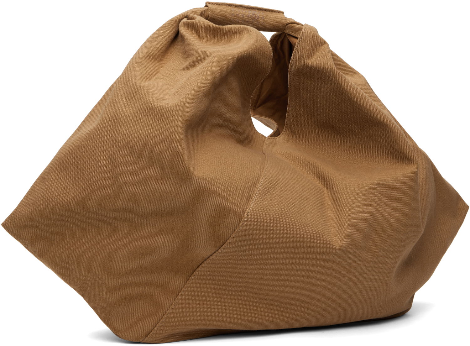 Голяма пазарска чанта Maison Margiela MM6 Maison Margiela Triangle Tote Bag Кафяво | SB5WC0019 P7254, 1