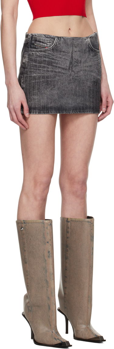 Пола Diesel De-Pra-Mini-S3 Denim Miniskirt Сиво | A16954 0ABCU, 1