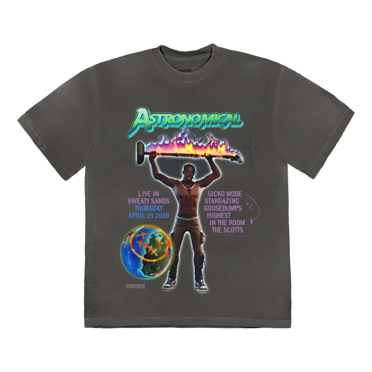 Тениска Cactus Jack by Travis Scott Travis Scott Astronomical T-Shirt Сиво | CJFN-SS11, 0