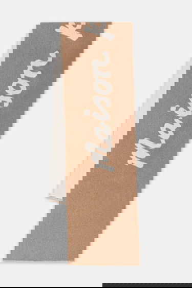 Шал MAISON KITSUNÉ Scarf with wool blend Handwriting Бежово | PM06202WB0038, 0