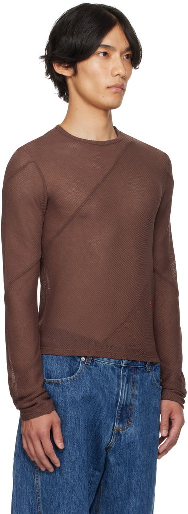 Тениска Eckhaus Latta Eckhaus Latta Spiral Long Sleeve T-Shirt Кафяво | 1107-EL-PF25-W, 1