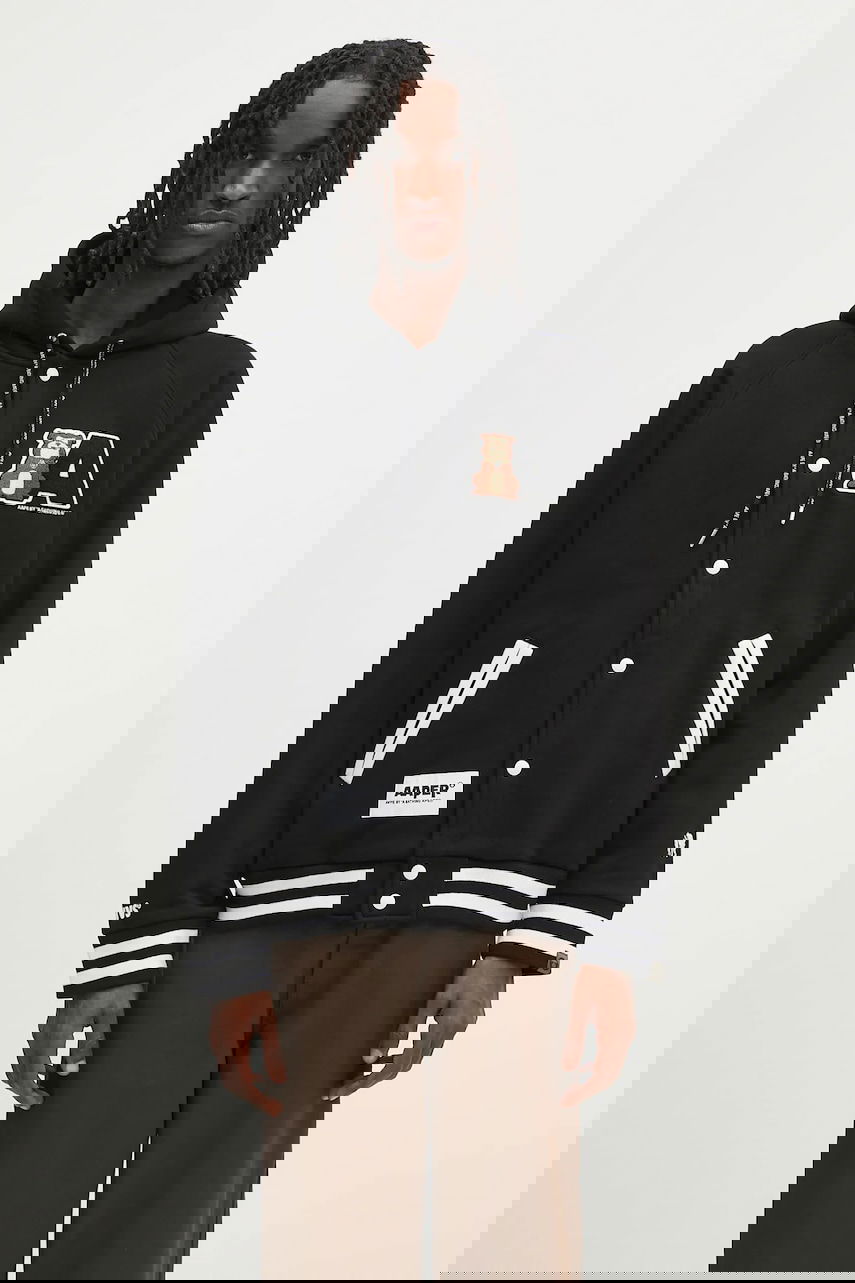 Яке бомбър AAPE by A Bathing Ape AAPE Aaper Hoodie Черно | AAPSWMB382XXN, 0