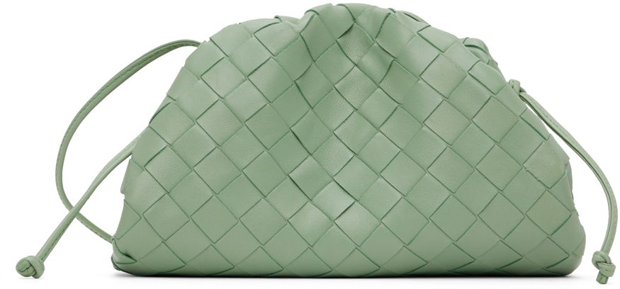 Дамска чанта Bottega Veneta Mini Pouch Clutch Зелено | 585852 VCPP1, 0
