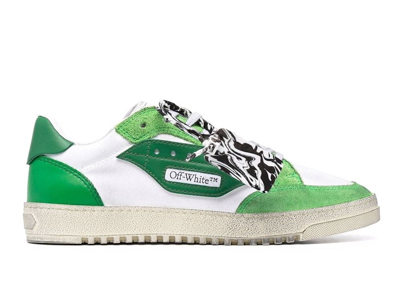 Кецове и обувки Off-White Vulcanized 5.0 Low Top White Green Зелено | OMIA227F21FAB0010155, 0