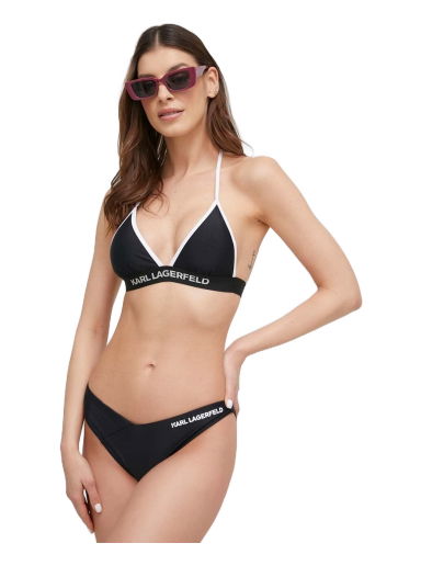 Бански KARL LAGERFELD Bikini Triangle Top Черно | 230W2234