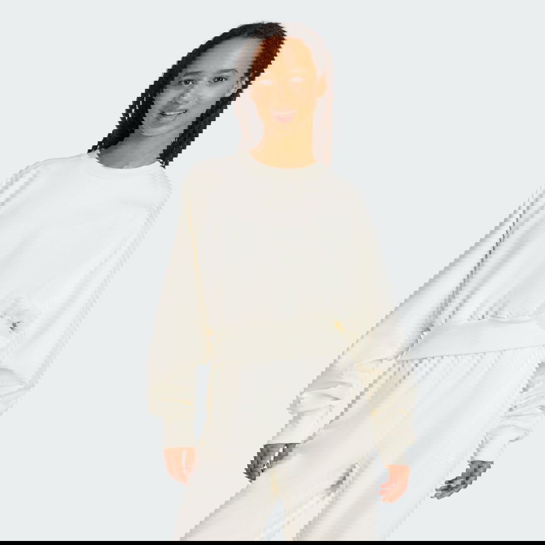 Суитчър adidas Performance ALL SZN Soft Lux Sweatshirt Бяло | JV9893, 0