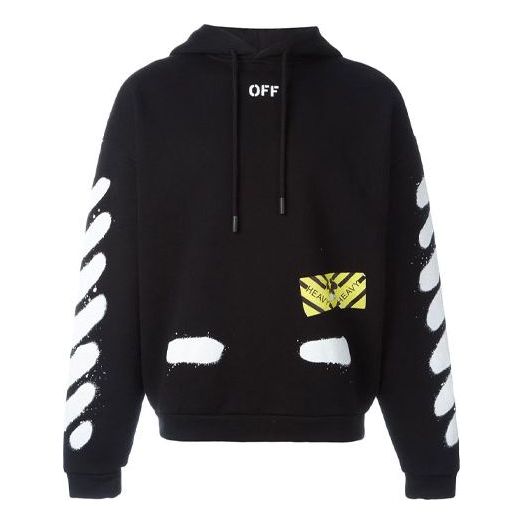 Суитчър Off-White Off-White Graffiti Stripe Hoodie Черно | OMBB009S171920231001, 0