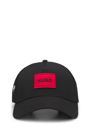 Шапка с козирка BOSS HUGO Twill Trucker Cap with Logo Label Черно | 50519398, 0