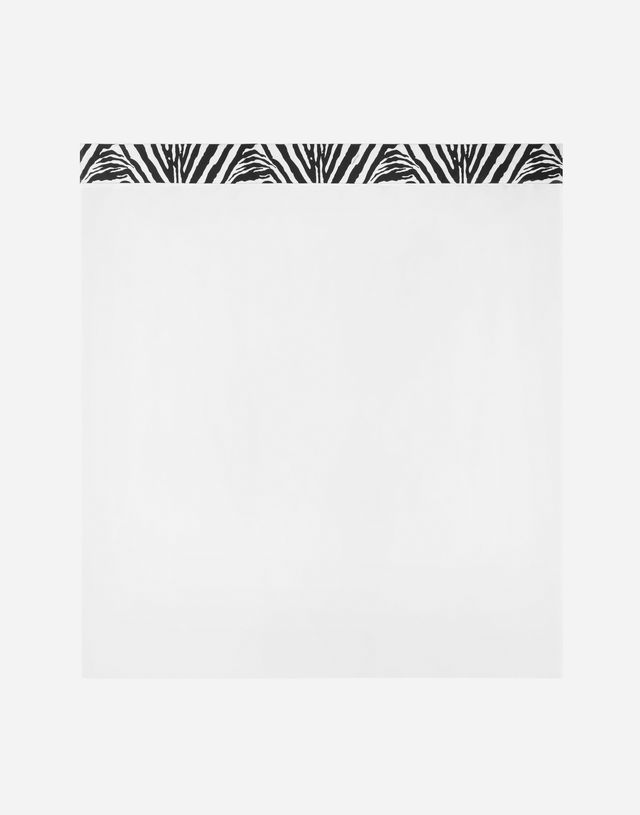 Cotton Sateen Zebra Print Flat Sheet