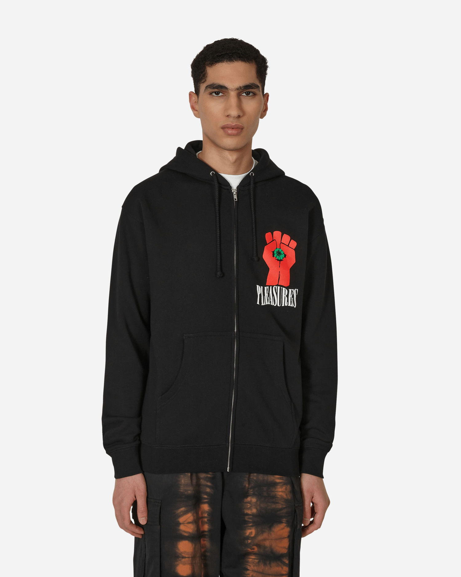 Суитчър Pleasures HST Graphic Zip Hooded Sweatshirt Черно | P22W051 BLACK, 0