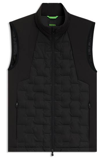 Жилетка BOSS BOSS Down Gilet with Logo Pattern Черно | 50541053
