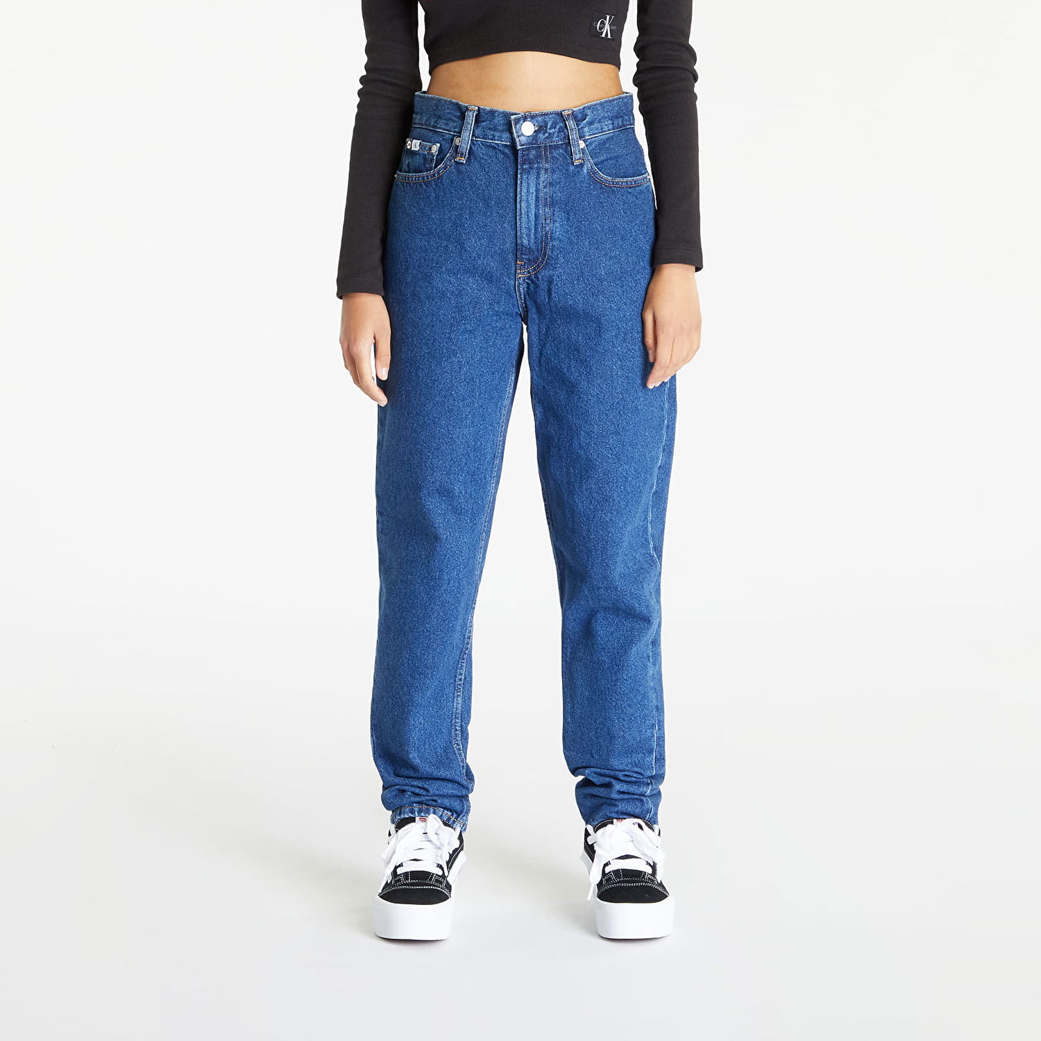 Дънки CALVIN KLEIN Mom Jean Тъмно синьо | J20J222199 1A4, 0