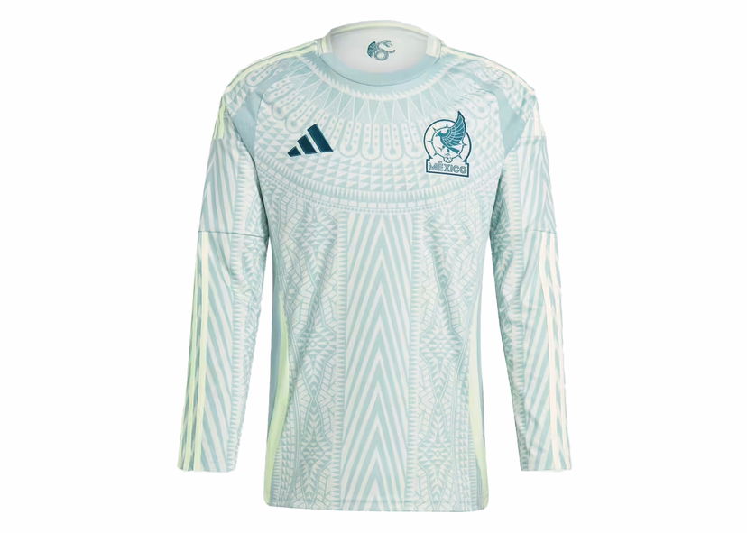 Фланелка adidas Originals Mexico 24 Long Sleeve Away Jersey Linen Green Зелено | IP6387