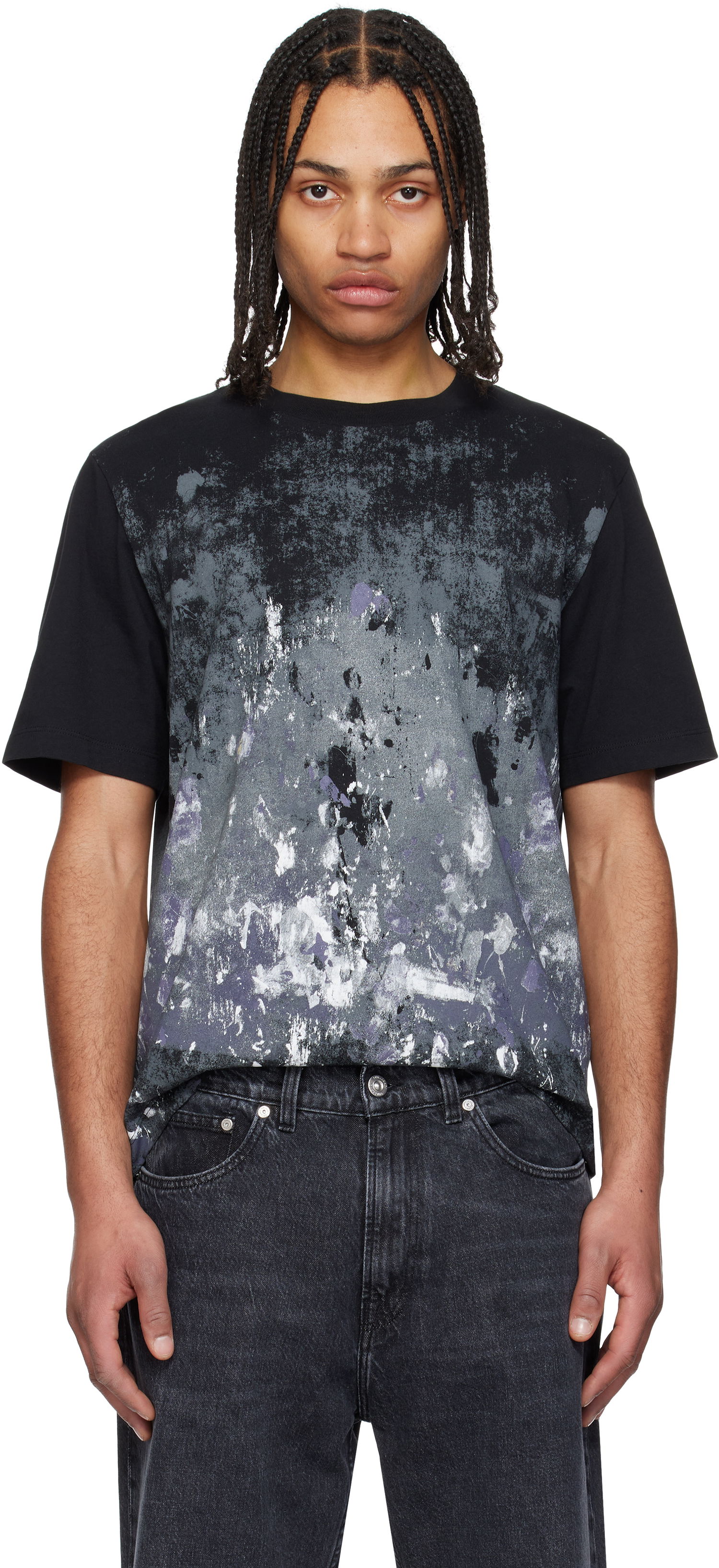 Тениска rag & bone Rag & Bone Splatter Print T-Shirt Черно | MBC25ST033KJ33, 0