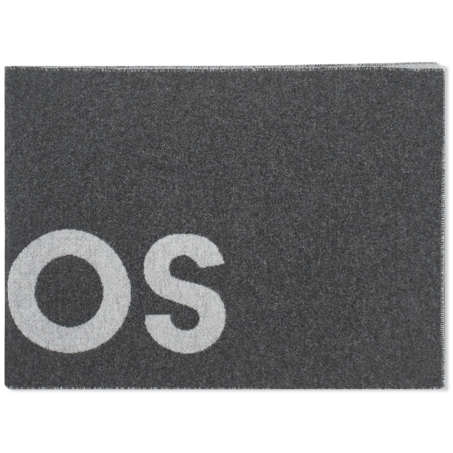 Шал Acne Studios Toronty Logo Contrast Recycled Scarf Grey/Light Grey Сиво | CA0154-AO6, 0