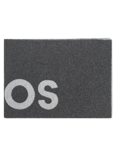 Шал Acne Studios Toronty Logo Contrast Recycled Scarf Grey/Light Grey Сиво | CA0154-AO6