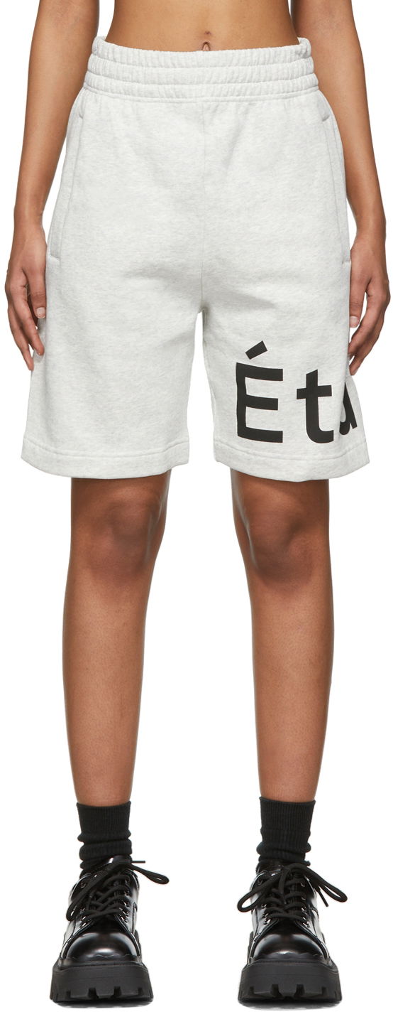 Къси панталони Études Tempera Logo-Print Cotton-Jersey Sweatshorts Сиво | E18M-610-05